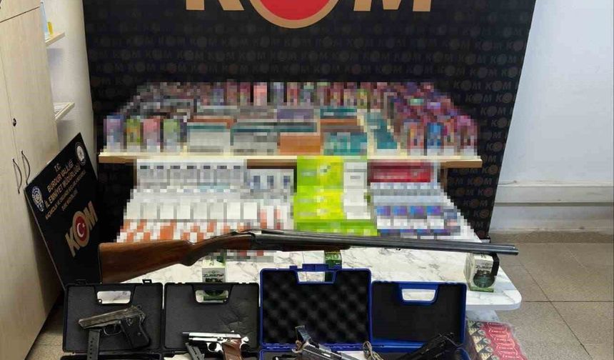 Burdur'da ruhsatsız silah ve kaçak alkol operasyonu