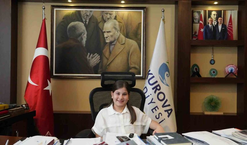 Çukurova Belediye Başkanı Kozay, makam koltuğunu çocuklara devretti