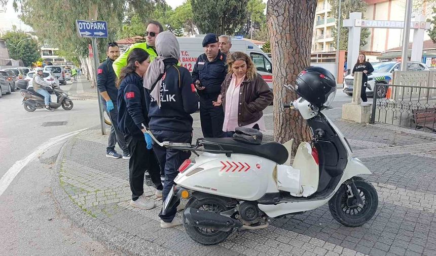 Ehliyetsiz ve muayenesi geçmiş motosikletle kaza yaptı 42 bin lira ceza uygulandı