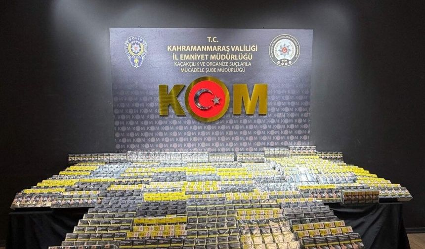 Kahramanmaraş'ta kaçak telefon ve sigara operasyonu