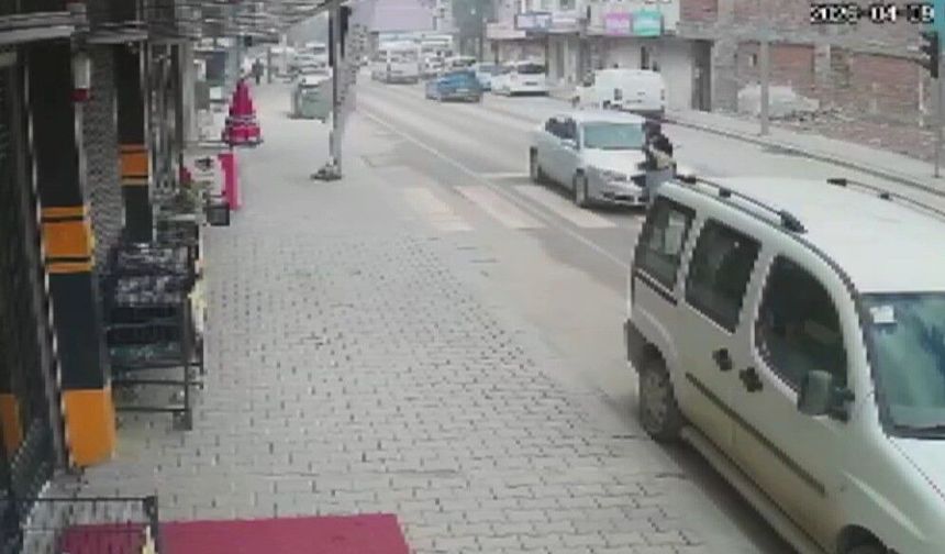 Kahramanmaraş'ta trafik kazası güvenlik kamerasında