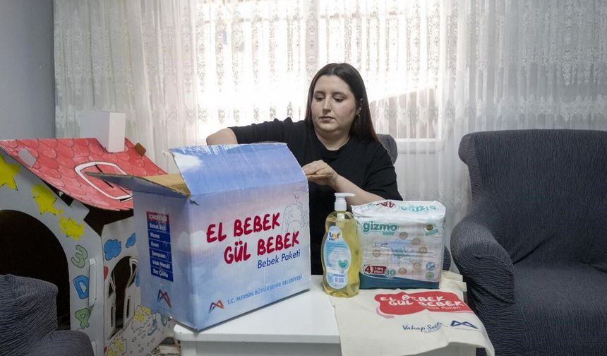 Mersin Büyükşehir Belediyesinden bebekli ailelere aylık destek