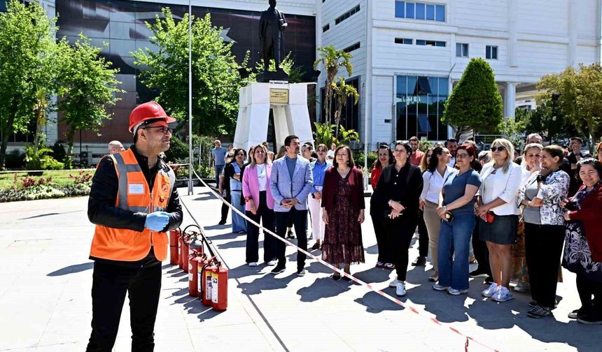 Muratpaşa'da yangın tatbikatı