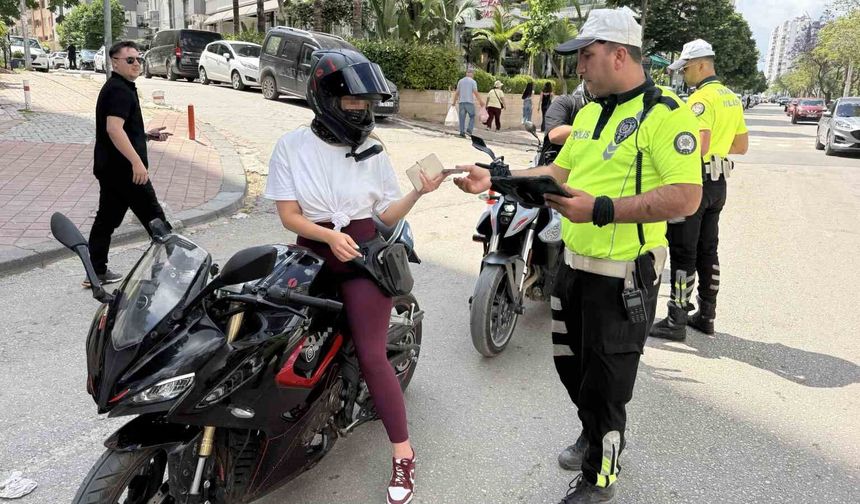 Adana'da 274 motosiklet sürücüsüne ceza kesildi