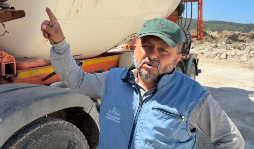 Beton mikseri yuva oldu, kuşlar uçana kadar çalışmayacak