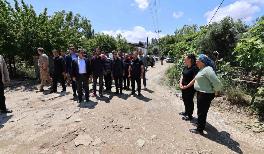 Defne'de aşırı yağıştan etkilenen alanlar incelendi