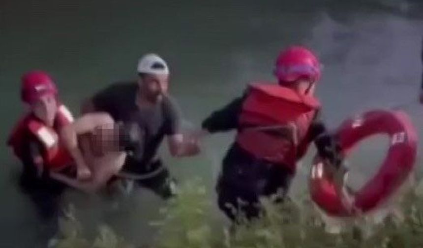 Sulama kanalına düşen genci itfaiye ekipleri kurtardı