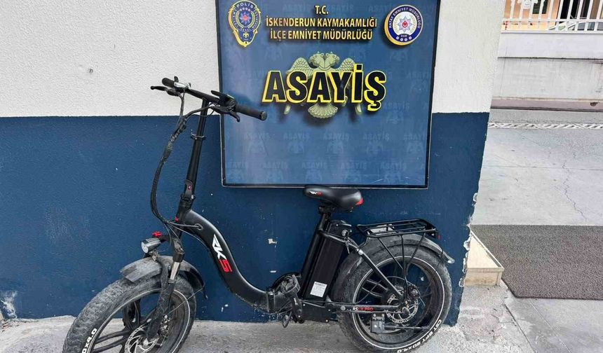 İskenderun'da elektrikli bisiklet çalan hırsızlar yakalandı