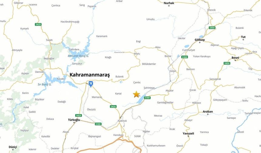 Kahramanmaraş'ta 4.4 büyüklüğünde deprem