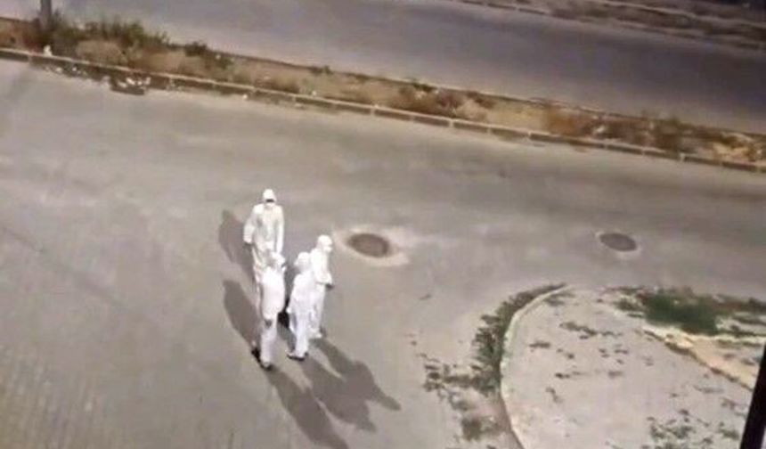Elbistan'da gece görülen beyaz koruyucu tulum giyen şahıslar merak uyandırdı