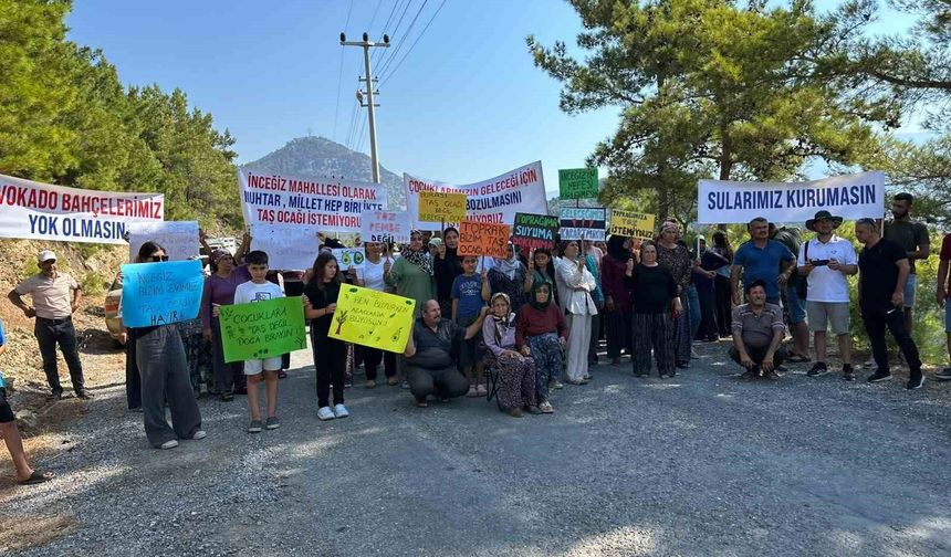 Gazipaşa'da taş ocağı planı mahalleliyi sokağa döktü
