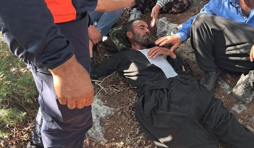 Kayıp şahıs ormanda bitkin halde bulundu