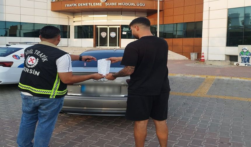 Mersin'de makas atan ehliyetsiz sürücüye 170 bin lira ceza