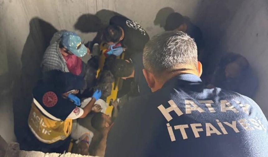 Defne'de asansör boşluğuna düşen işçi yaralandı