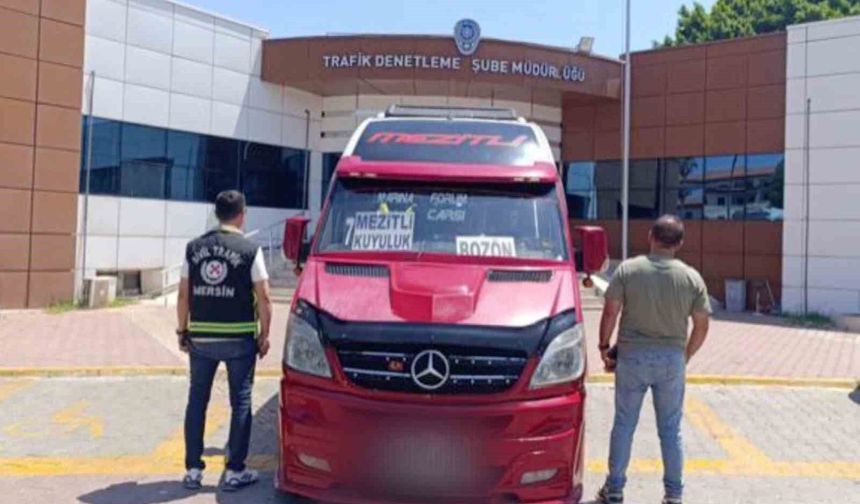 Mersin'de ters şeritte ilerleyen sürücünün ehliyetine el konuldu