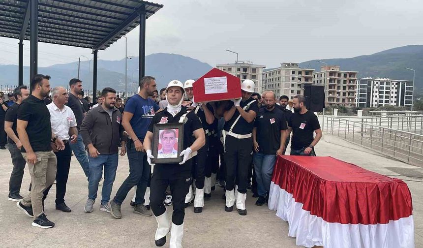 Osmaniye'de hayatını kaybeden polis memuru için tören düzenlendi