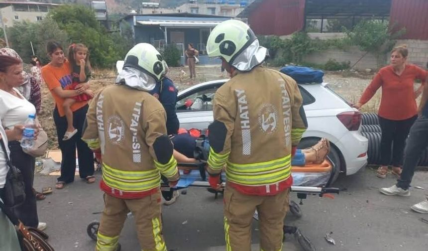 Samandağ'da trafik kazası:1 yaralı