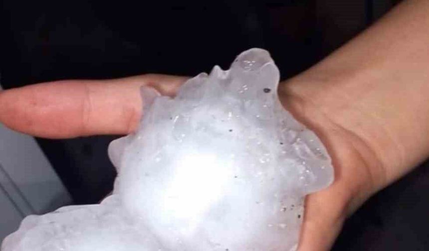 Adana'da yumruk büyüklüğünde dolu yağışı tarım arazilerine zarar verdi