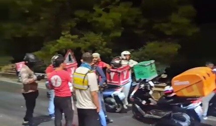 Antalya'da Motokuryeler yangın bölgesine yardım taşımak için seferber oldu