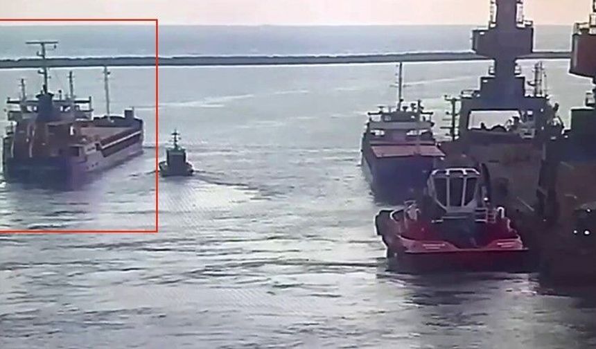 Marmara Denizi'nde batan geminin İskenderun'dan çıkış anı kamerada
